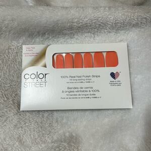 Color Street Nail Polish Strips - Lean Mean Tangerine Solid Orange New Sealed